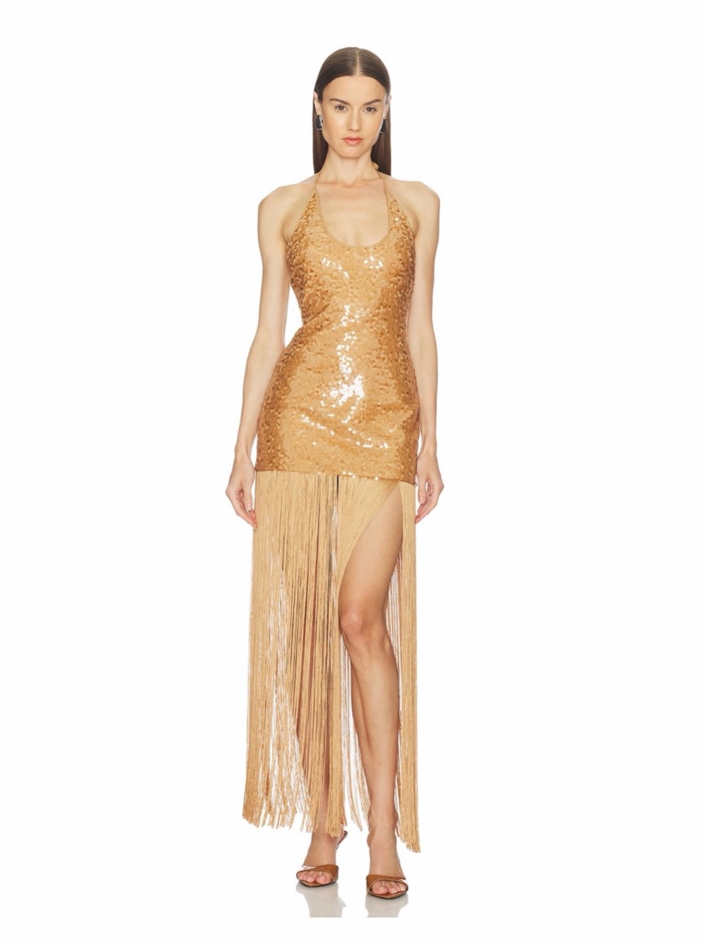 Ankira Maxi Dress in Bronze